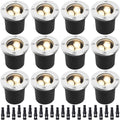 3W Led Low Voltage Landscape Lighting with Wire Connectors and Well Lights for Garden, Driveway, Deck, Tree (12 Pack)