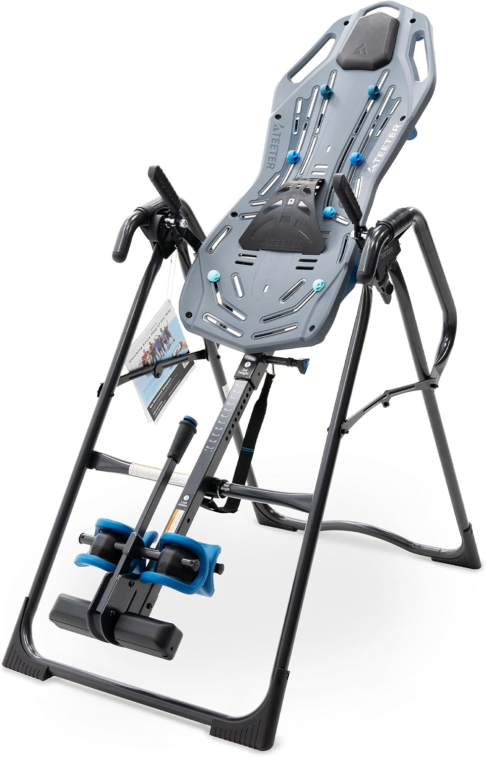 Teeter FitSpine X3 Inversion Table w/ Accessories for Back Pain Relief, Deluxe Easy-Reach Ankle Lock, FDA Registered, UL Safety Certified, 300 lb Capacity, Designed & Patented in USA