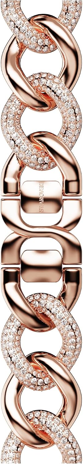 Swarovski Sparkling chain strap, For Apple Watch® 40mm & 41mm, Rose gold tone, Rose gold-tone finish