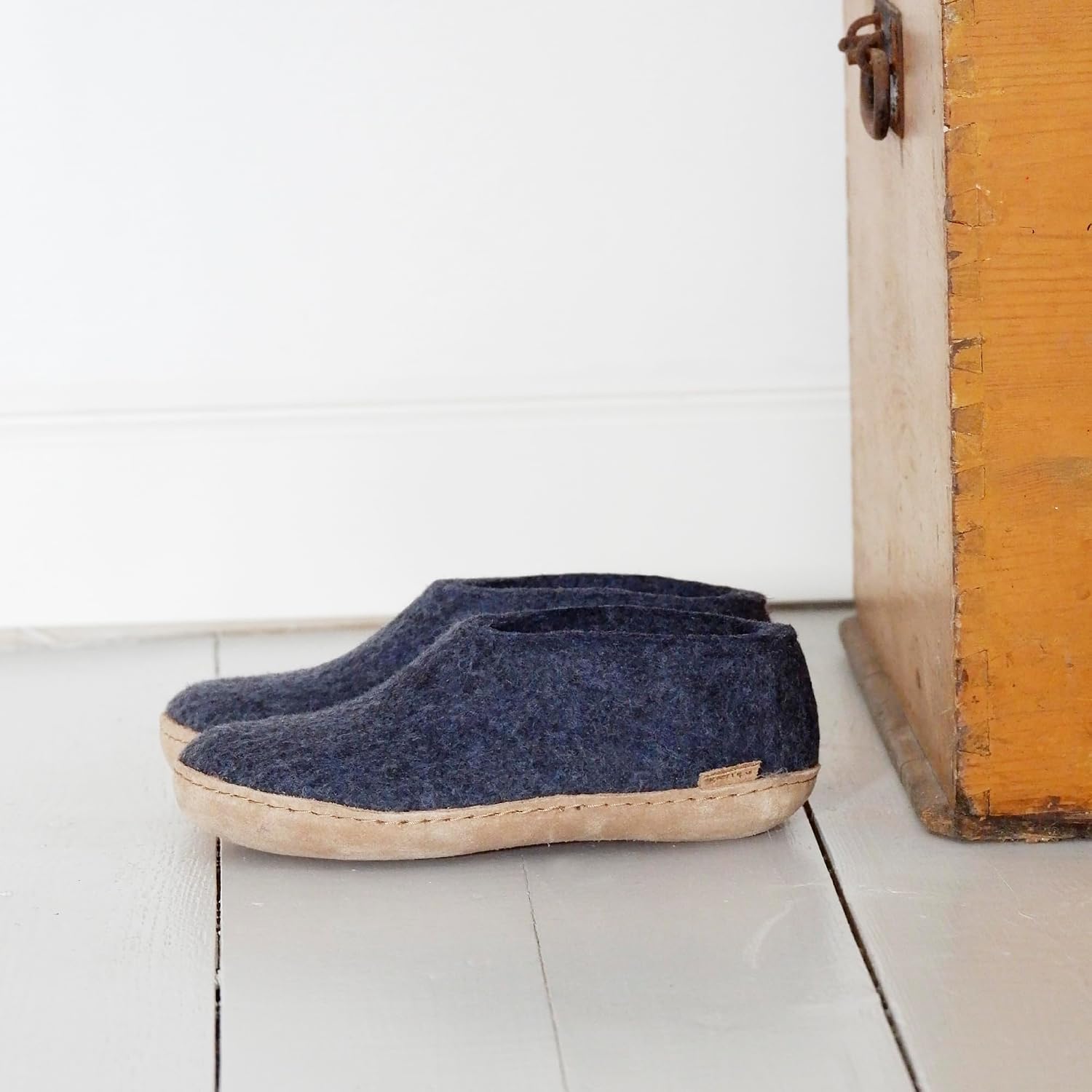 Glerups 100% quality wool mix Shoe Slipper with leather sole - Unisex