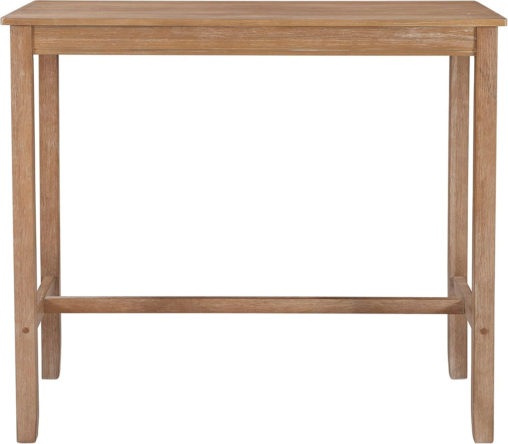 Linon 42 inch Height Pub Claridge Table, Distressed Brown Bar