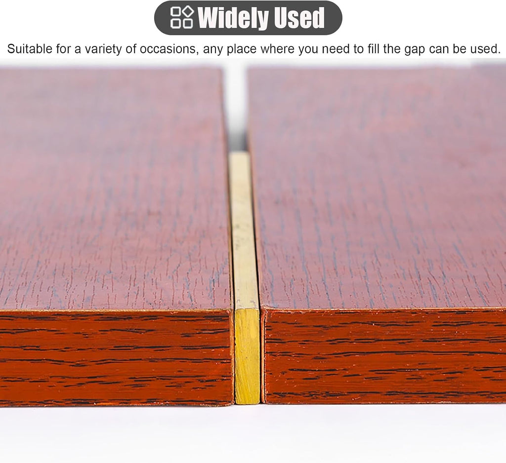 Floor Transition Strip Solid Brass Door Threshold Strips 1m, Flat Flooring Gap Cover Wood to Tile, Doorways Floor Joining Bar, Transition Edge Trim Strip,10mmx10mm(3/8' x3/8')