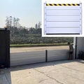 100cm Tall Yard Gate Flood Defense Barrier, Outside Anti-Flood Fence Detachable Unit Module Design, Reusable Flood Control Barrier for Doorway Entrance, Aluminum Flood Prevention Board(Color:W-2.7ft/8