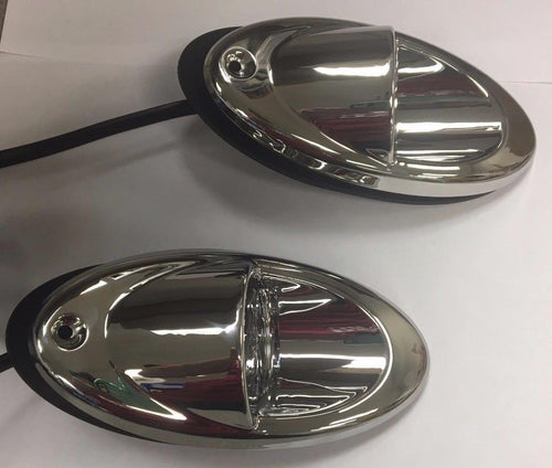 1 PAIR Marine Boat LED Recessed Mount High Output Docking Light 2000 Lumens Each