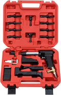 HRH-3X-777 DELUXE AIR HAMMER KIT FOR SOLID & TUBULAR RIVETS. INCLUDES: 4 BUCKING BARS, 4 CUPPED UNIVERSAL HEAD BITS & 4 OFFSET UNIVERSAL HEAD BITS (3/32', 1/8', 5/32' & 3/16')