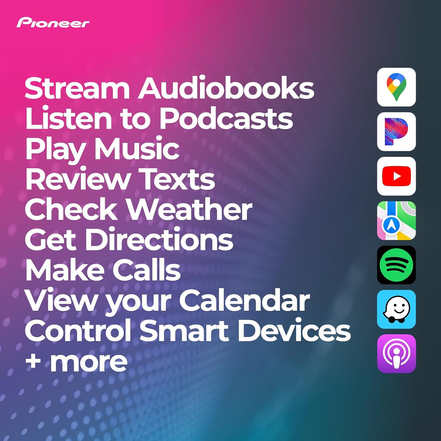 Pioneer DMH-WC5700NEX 6.8' Capacitive Touchscreen, Modular Chassis – Wireless & Wired Apple CarPlay & Android Auto, Amazon Alexa, Bluetooth, FLAC, Backup Camera, Hi-Volt RCA