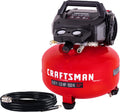 CRAFTSMAN 6 Gallon Portable Pancake Air Compressor, Oil-Free, Max 150 PSI, 1 HP, 2.6 SCFM @ 90 PSI, with 25 ft Air Hose and 2 Quick Couplers, Model CMXECXA0210641C