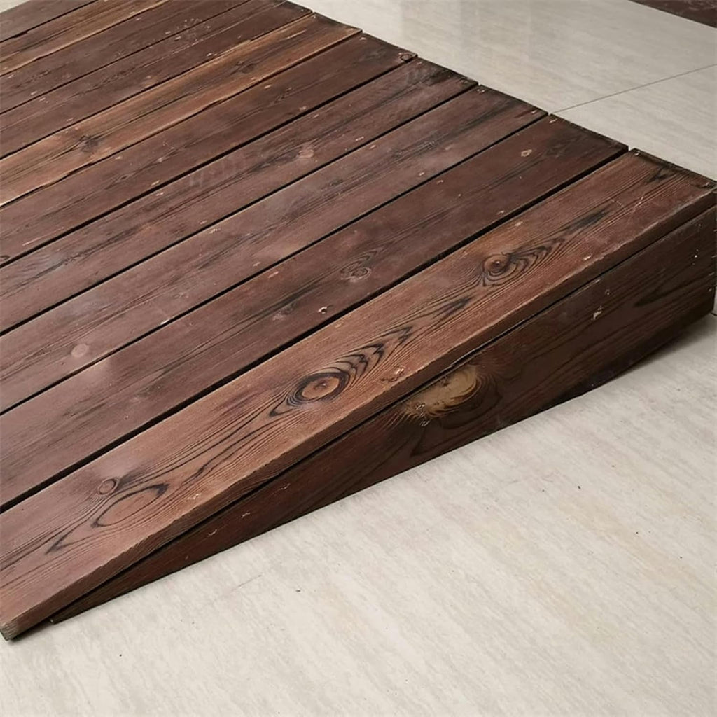 Threshold Ramp, Curb Ramp, Doorway Ramp for Elderly, Wooden Threshold Ramp Rise Portable Slope for Wheelchairs Walker Entrance