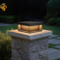 Outdoor Post Light, 11.81' Square Pillar Post Lights Wired Modern Fence Deck Posts Lamp 100-240V AC Waterproof Outside 3000K Warm LED Lantern for Flat Surface Patio Garden Decoration
