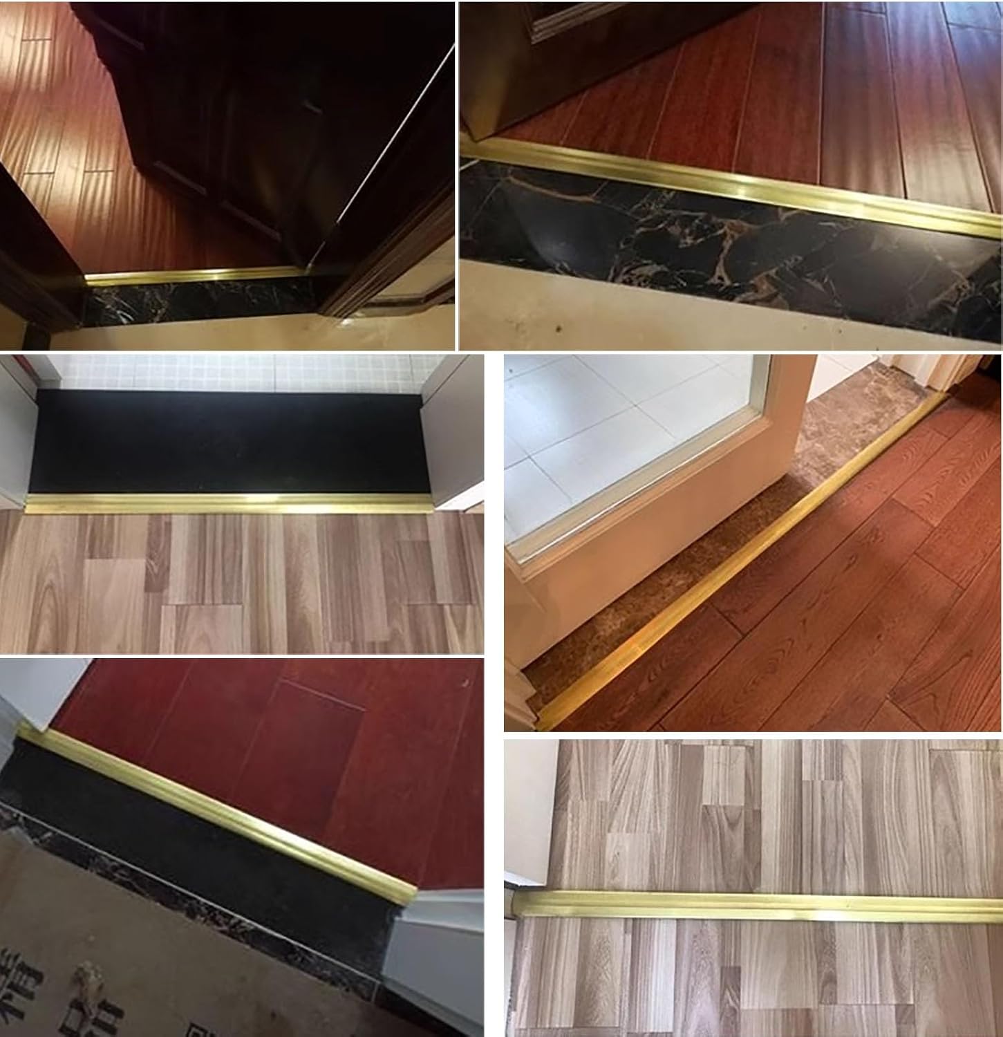 Non-Slip Brass Threshold Strips for Doorways - 2 Inch Wide Floor Transition Strip, Waterproof and Durable,1pc(140cm)