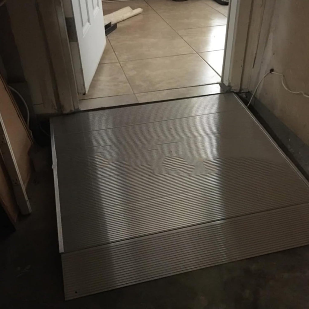 Aluminum Alloy Wheelchair Ramp,Threshold Ramp for Doorways Doorstep 300KG Loading, Capacity Bridge Ramp for Wheelchair Motorbike Bike Stroller