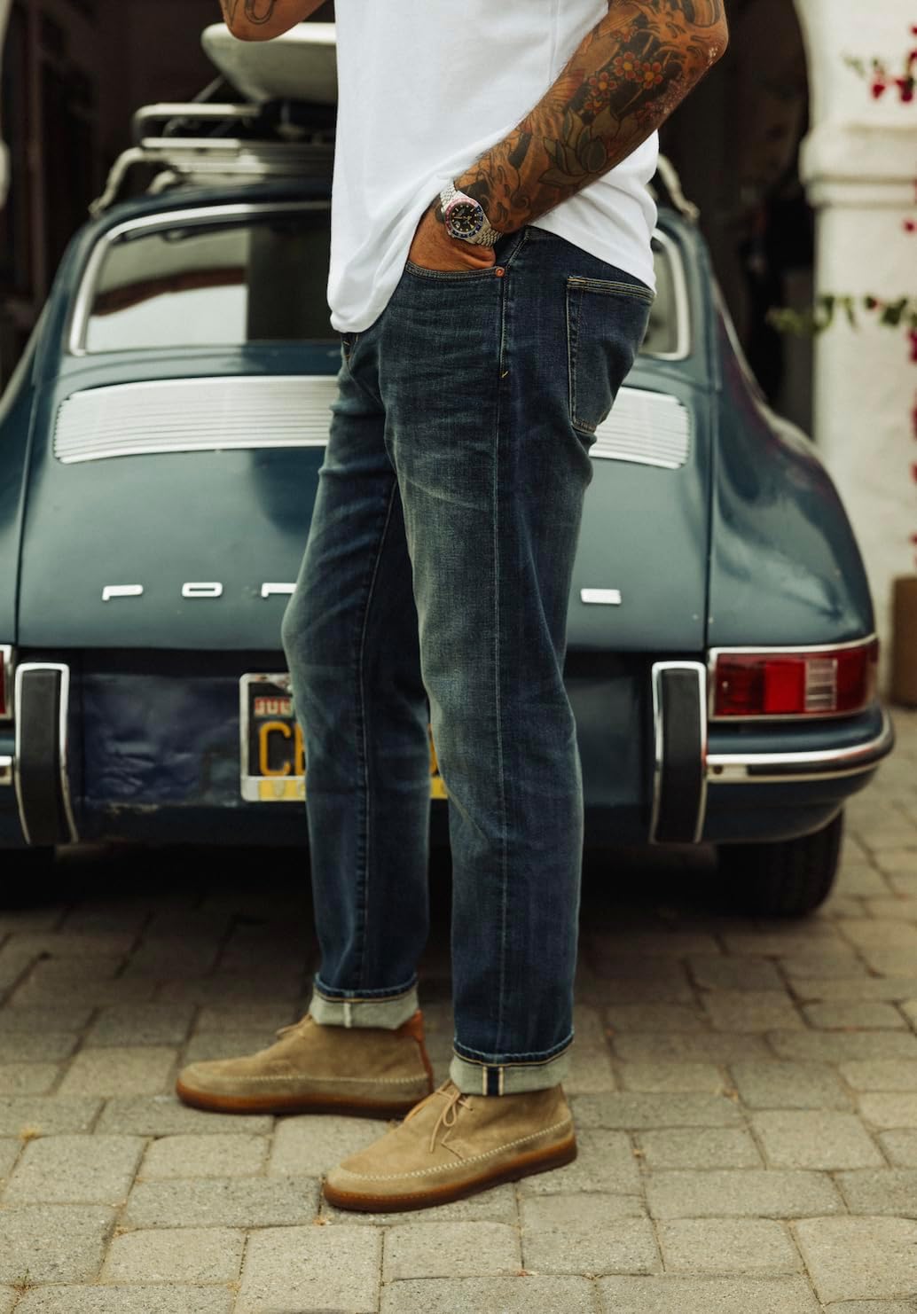 Huckberry Stretch Selvedge Denim Jeans for Men - 11.7 oz Mens Jeans with 1% Stretch, Copper Rivets- Year-Round Men Jeans