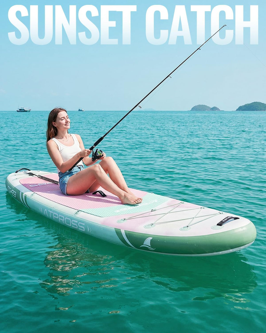 10'6''x33''Inflatable Stand Up Paddle Board, 400lbs Extra Wide Stand Up Paddleboard with Kayak Seat, Anti-Slip EVA Deck Premium SUP Accessories Kit, Non-Slip Stable Deck Boat