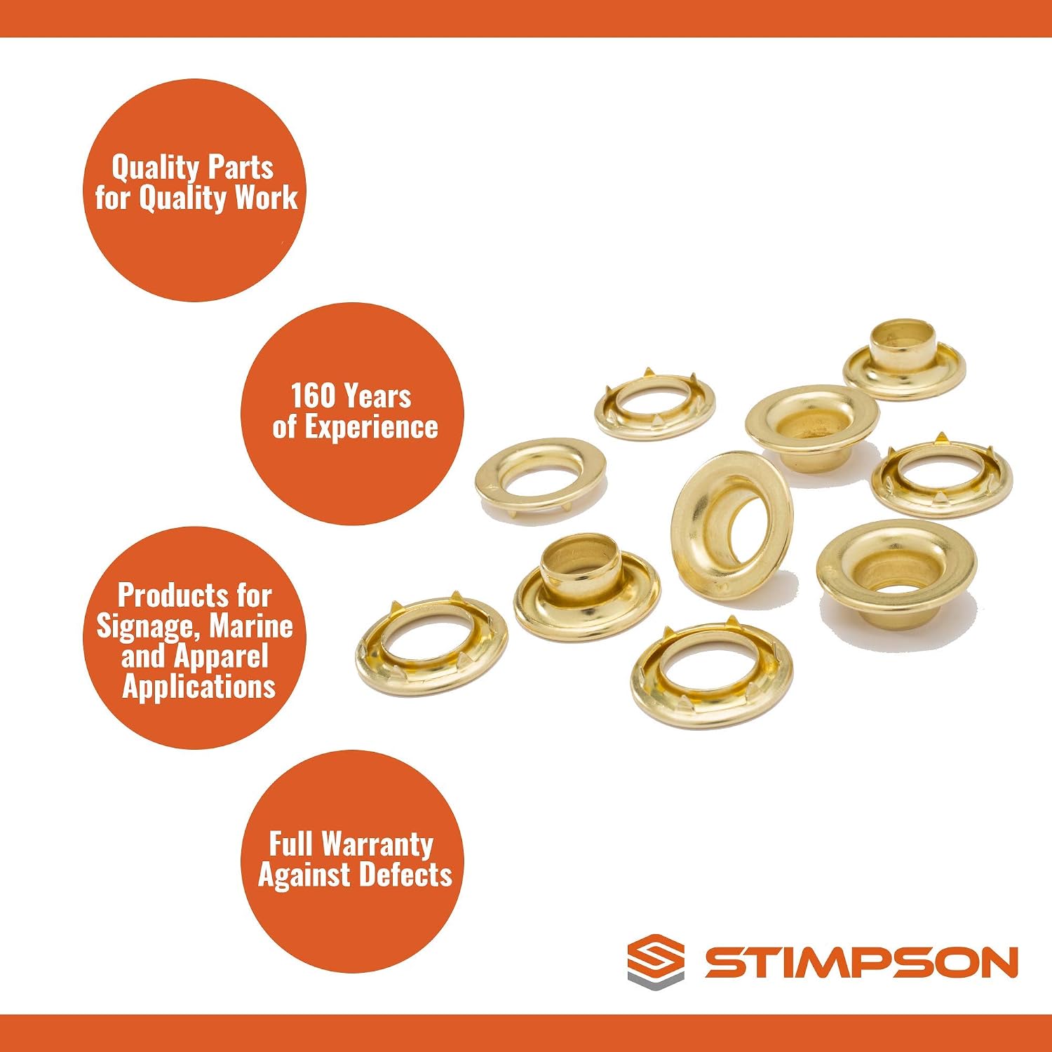 Stimpson 00GNWBN14400 Sheet Metal Grommet and Neck Washer Nickel-Plated Durable, Reliable, Heavy-Duty #00 Set (14,400 Sets)