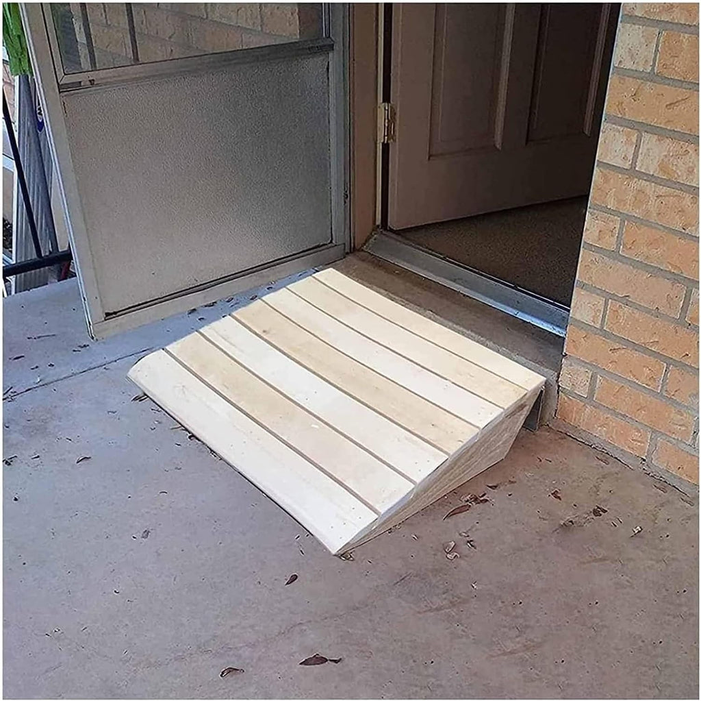Threshold Ramp Wheelchair Ramp Wooden Threshold Ramp Anti-Slip Surface Handicap Ramps for Car Front Door Yard Scooter Ramp Kerb Ramps Anti-Slip (Size : 60x65x15cm)