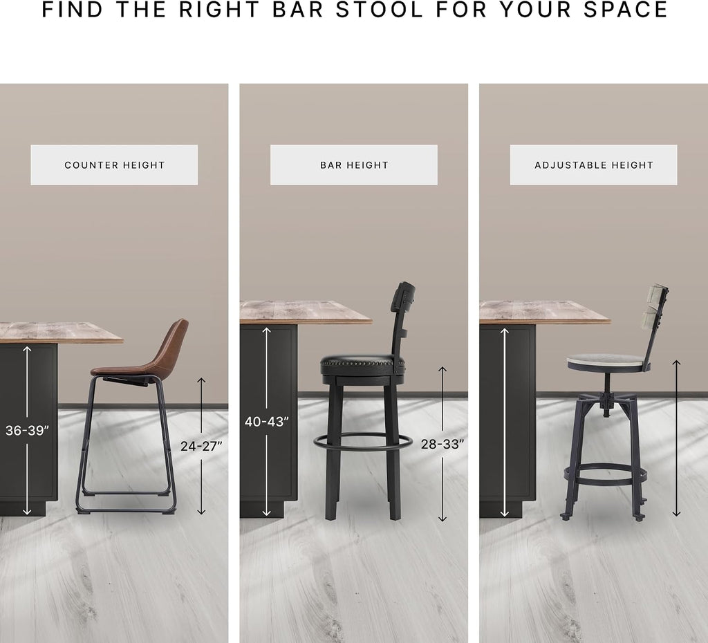 Signature Design by Ashley Skempton 3 Piece Counter Height Dining Set, Includes Table and 2 Barstools, Cushioned Seats, Wood, Whitewash