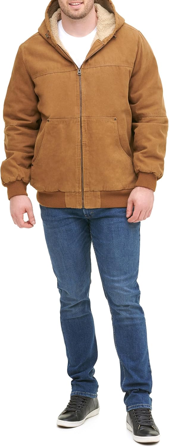 Levi's Men's Workwear Cotton Canvas Hooded Bomber Jacket