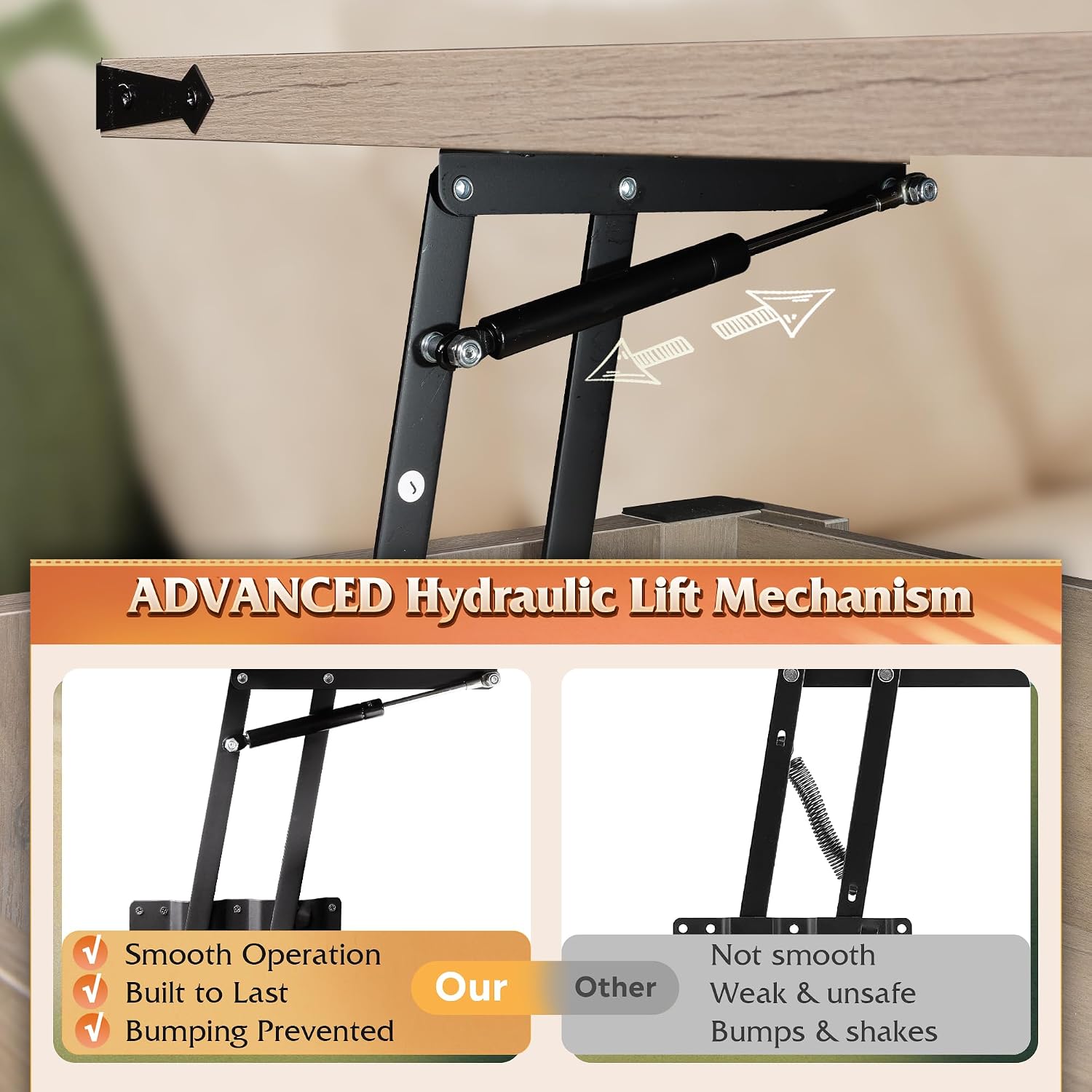 WLIVE 47.2' Farmhouse Lift Top Coffee Table with Sliding Barn Doors, Large Hidden Storage Compartment and Adjustable Shelf for Living Room,Office, Greige