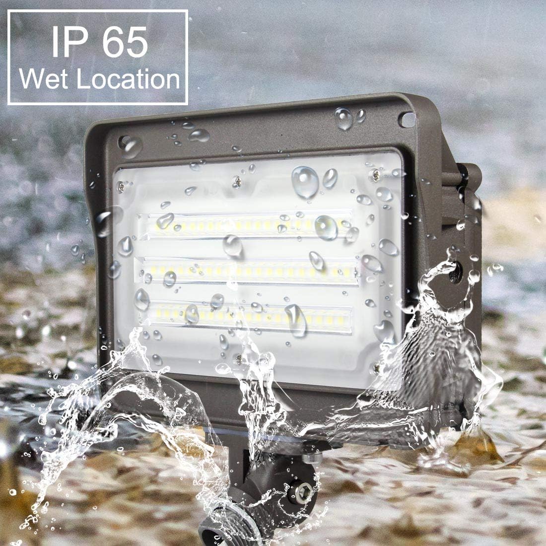 kadision 50 Watt LED Flood Lights, 6500lm Replaces 400W Incandescent, 5000K Daylight LED Flood Light Outdoor Waterproof for Yard, Patio, House Exterior, ETL Listed (4 Pack)