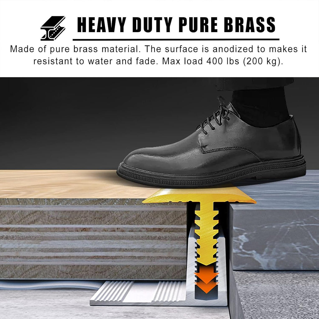 Transition Strip Gap Covering Brass Transition Strips, Seam for Wooden/Laminate/Tile, Decorative Doorway Threshold Bar, Metal Door Flooring Strip,