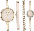 Anne Klein Women's Bangle Watch and Premium Crystal Accented Bracelet Set