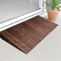 BABYCE Threshold Ramp Driveway Wooden Threshold Ramps for Doorways 10/18/20/25cm Rise, Non-Slip Durable Entry Ramp for Home/Garden Step/Sheds Doors(90x80x25cm)