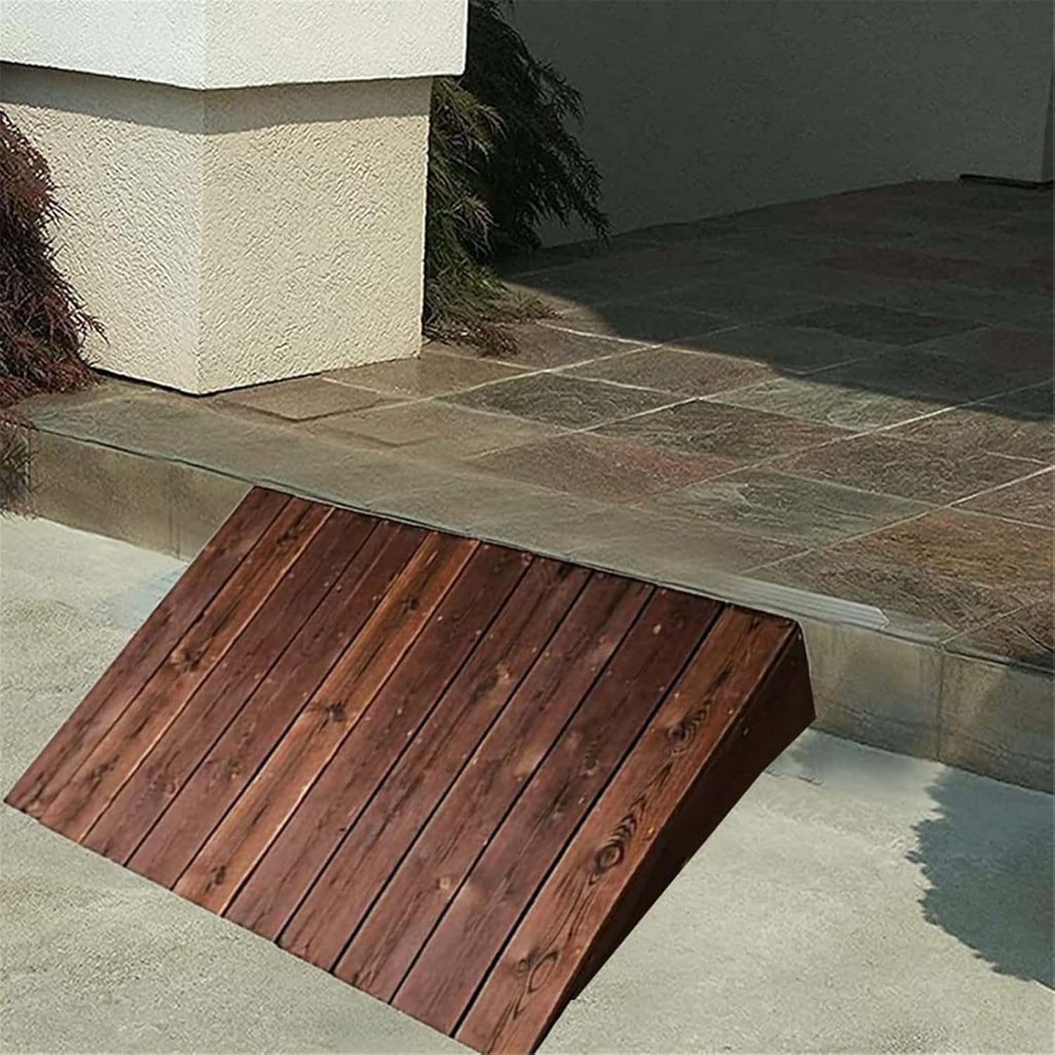 Threshold Ramp Driveway Portable Wooden Threshold Ramps 4/7/8/10 Inch Rise, Wheelchairs Scooters Bicycles Barrier Free Access, for Home/Hotel Stairs Entrance Doorway(90x50x10cm)