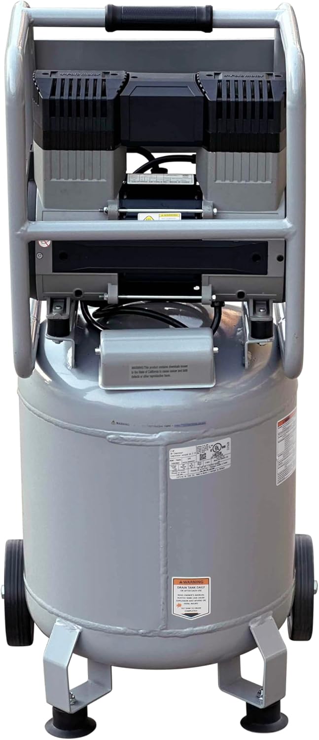 California Air Tools 10020C 2.0 HP Ultra Quiet and Oil-Free Air Compressor, 10 Gallon Steel Tank with Wheels, 70 dBA Noise Level