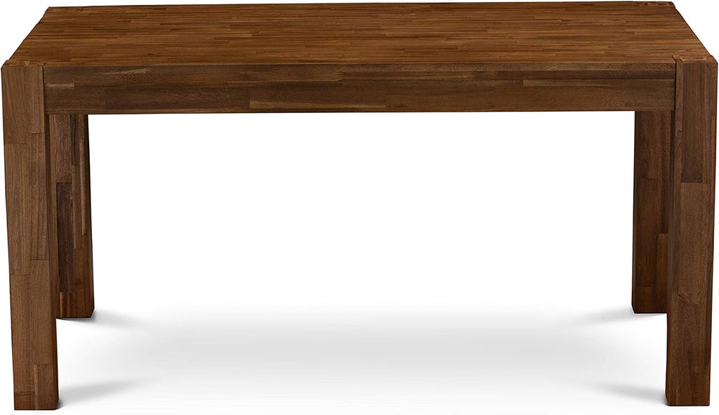 East West Furniture CN6-0N-T Celina Modern Kitchen Table - Rectangle Rustic Wood Dining Table , 36x60 Inch, Walnut