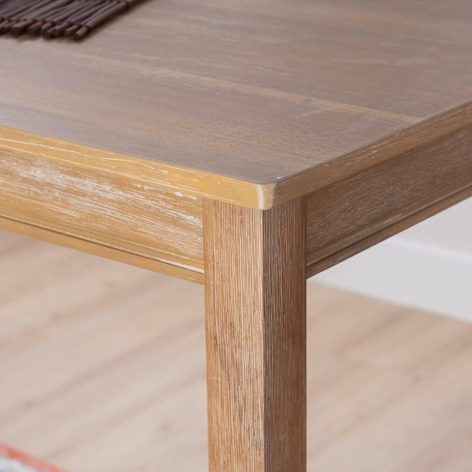Linon 42 inch Height Pub Claridge Table, Distressed Brown Bar