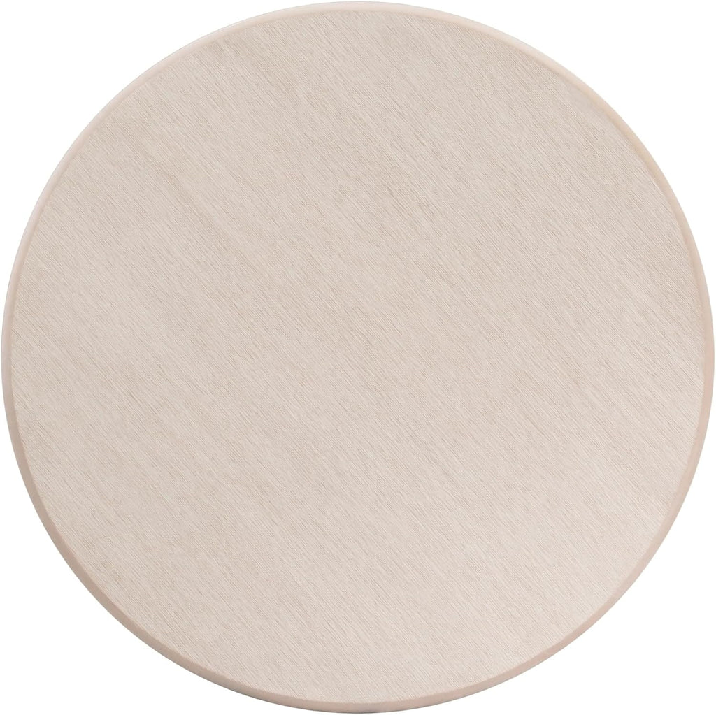 East West Furniture AMT-ABC-TP Antique Modern Kitchen Table - a Round Dining Table Top with Pedestal Base, 36x36 Inch, Butter Cream