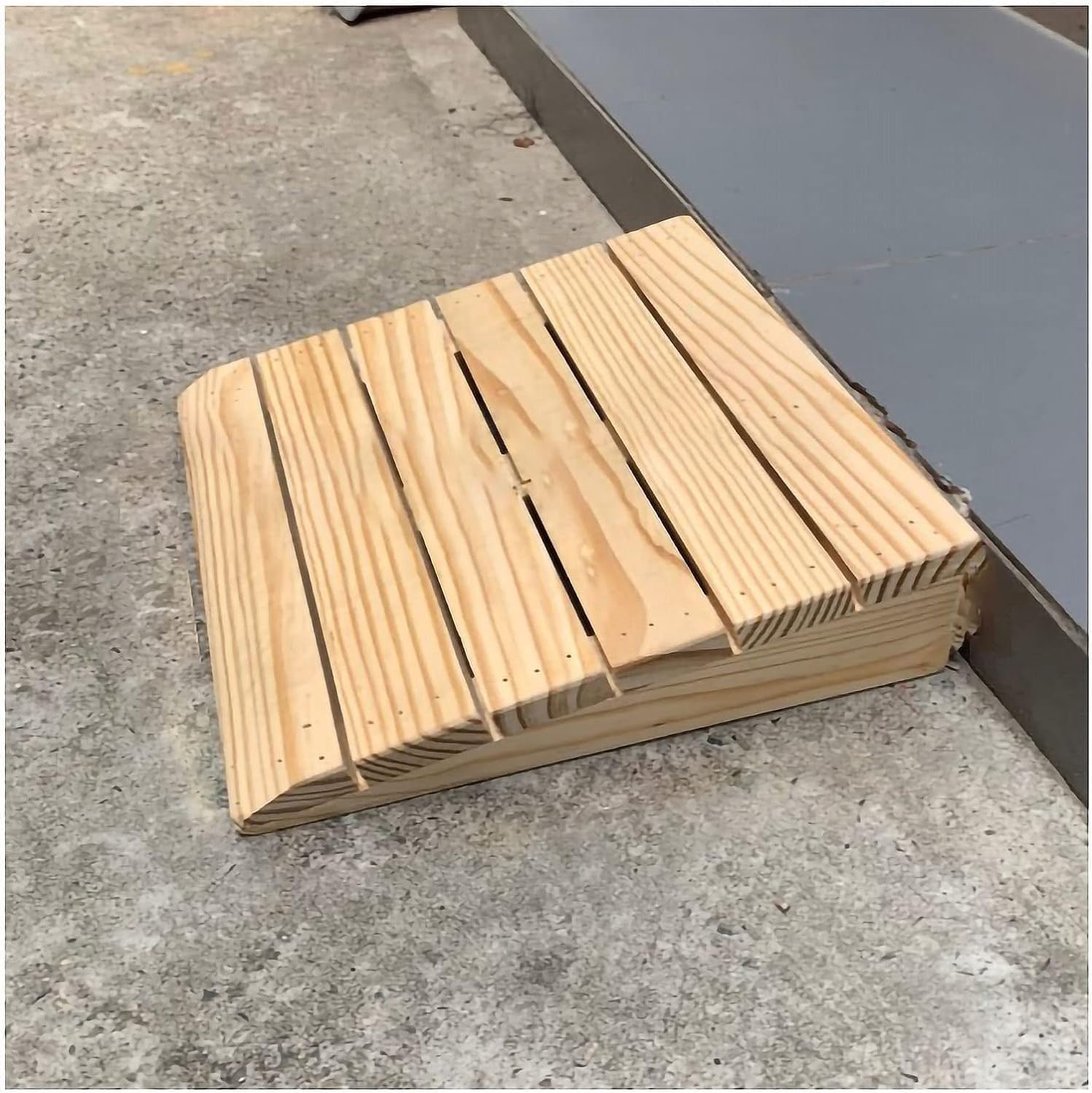 Portable Wood Wheelchair Ramp, Threshold Ramp for Doorway Access (33.8x30x13cm), 2-6 inch Rise, Kerb/Curb Ramp for Easy Entry