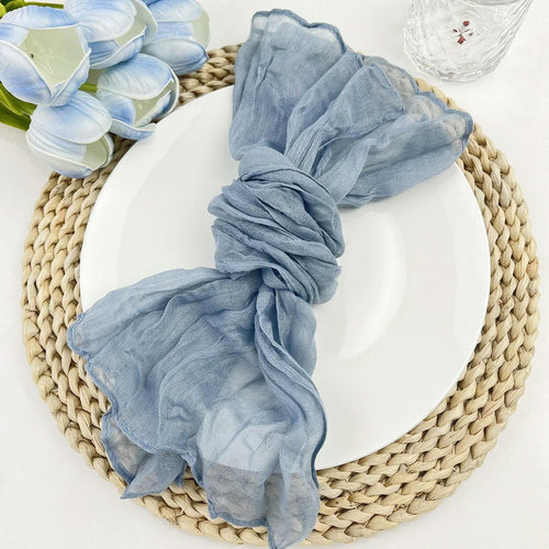 100pcs 50x50cm Rustic Gauze Napkins, Soft Cotton Table Settings for Dinner, Weddings, Events, Hotel Decor (100PCS, sage Green)