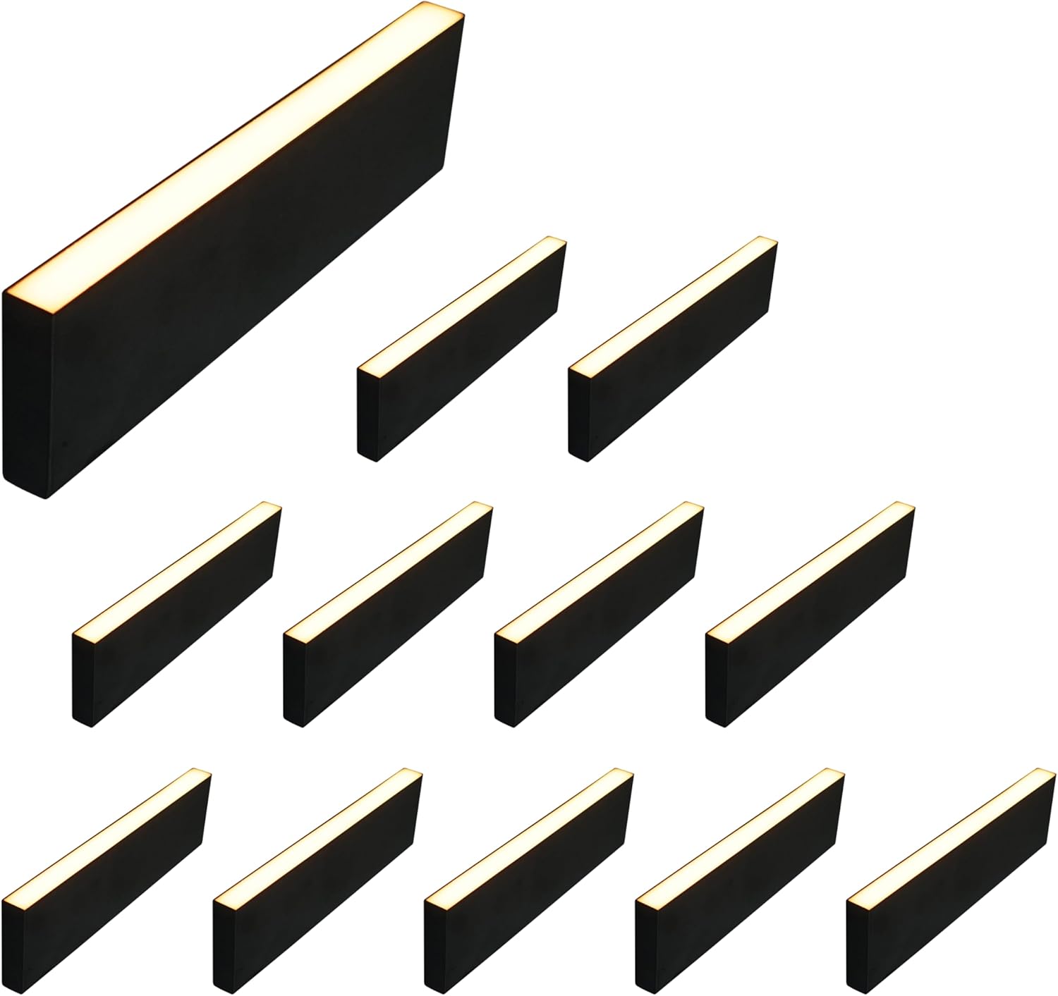 LUMENGY Slim Paver Light 0.5x8 Inch (0.55x7.87), for Driveway, Pathway, Walkway and Paver Borders, 2700K Glare-Free Linear Lighting, IP67 Waterproof, 12V, Drive-Over Rated, 12-Pack