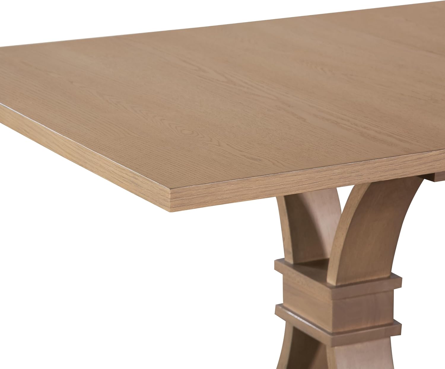 Christopher Knight Home Ethan Extendable Dining Room Table for 6, Wooden Rectangular Expandable Kitchen Table, Vintage Dining Table for Dining Room Kitchen, Light Natural