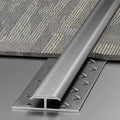 Floor Transition Strip Carpet Transition Tack Strip for Thresholds Edge Trim, Teeth Molding Thresholds Flap Bar for Doorways, Decorative Transitions Ramps Trim for Exterior(Gray)