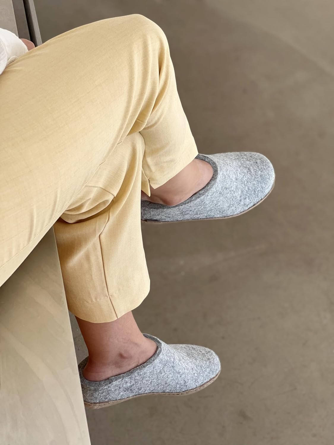 Glerups 100% quality wool mix Slipper with leather sole - Unisex Slip-on