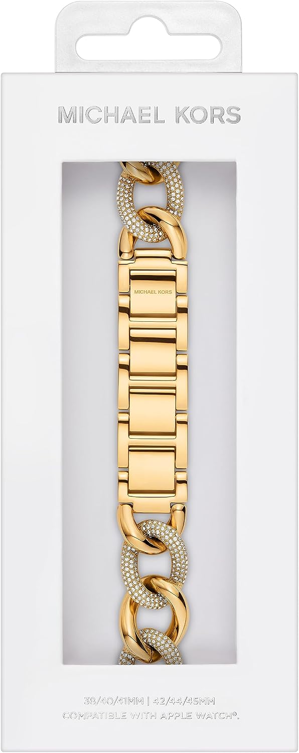 Michael Kors Band for Apple Watch; Stainless Steel Smart Watch Bands for Women; Compatible with Apple Watch 38mm, 40mm, 41mm