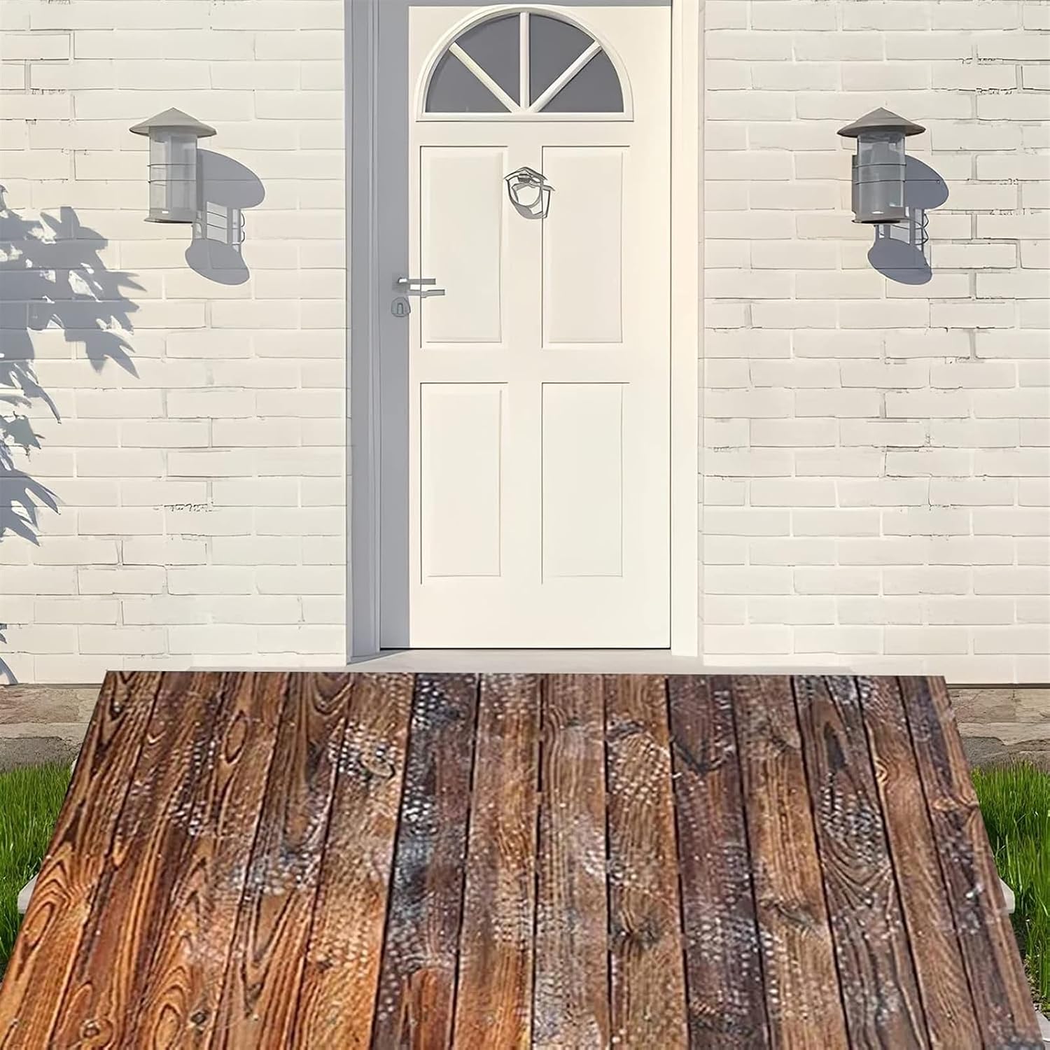 Ramps Threshold Ramp, Wooden Threshold Ramps for Doorways,4 7 8 10inch Rise, Non-Slip Durable Entry Ramp for Home/Garden Step/Sheds Doors, Wheelchairs Walkers Transition Ramp