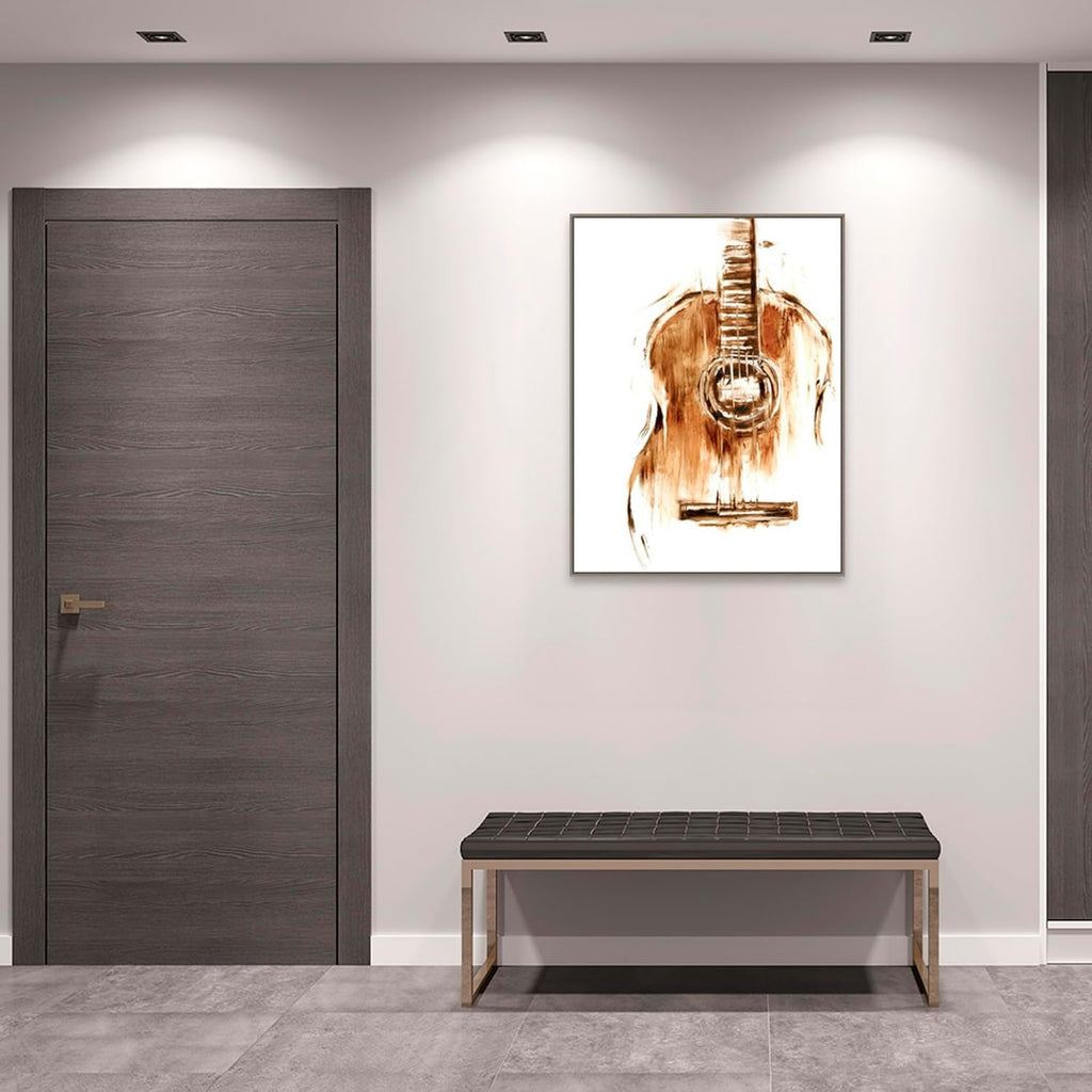 Amanti Art Framed Canvas Wall Art 42x32 Instrumental II by Ethan Harper, Framed Wall Art Canvas, Music Artwork, Country Rustic Decor, Oversize Poster Painting for Living Room, Bedroom, Bathroom,