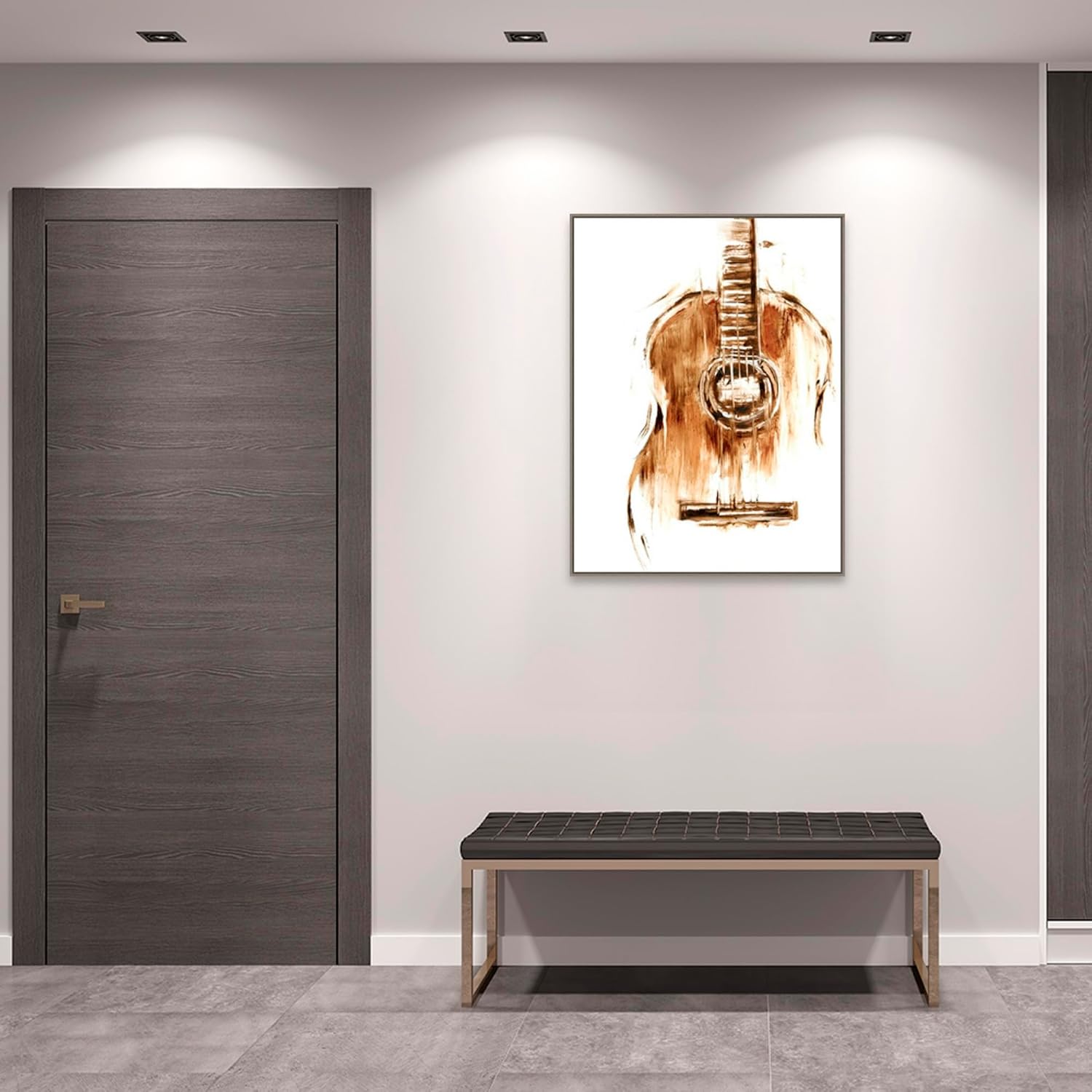 Amanti Art Framed Canvas Wall Art 42x32 Instrumental II by Ethan Harper, Framed Wall Art Canvas, Music Artwork, Country Rustic Decor, Oversize Poster Painting for Living Room, Bedroom, Bathroom,
