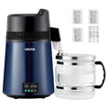 VEVOR Water Distiller, 6L/1.6 Gal Distilled Water Maker Countertop, 900W Distilling Machine with Glass Carafe, 0–99H Timer, Time & Temp Display, 2-Layer 304 Stainless Steel Distill for Home, Navy