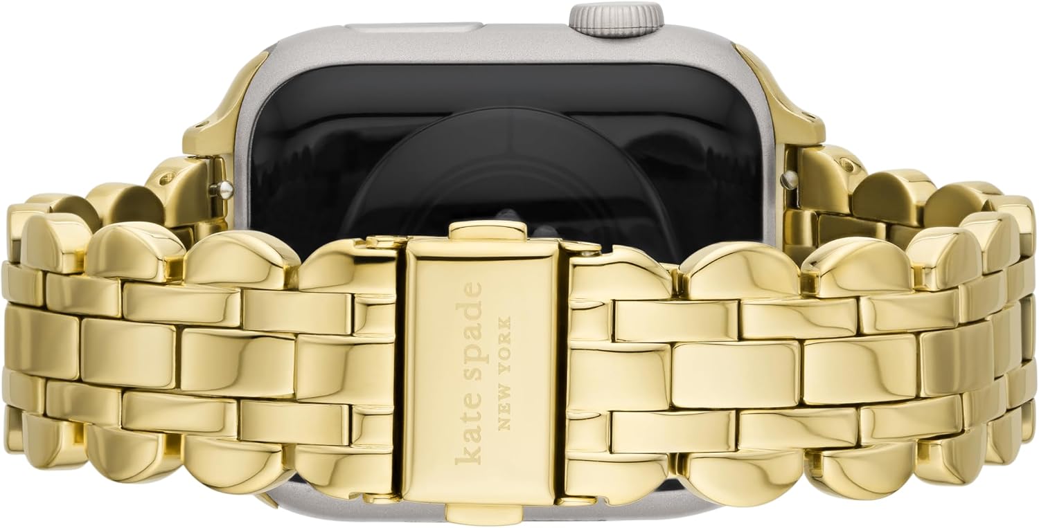 kate spade new york Designer Interchangeable Stainless Steel Band Compatible with Your 38/40/41mm Apple Watch Series 9/8/7/6/5/4/3/2/1/SE