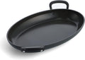 GreenPan Craft Healthy Ceramic Non-Stick Oval Fish Pan, 40 cm x 25 cm, PFAS-Free, Metal Safe, Cast Stainless Steel Handles, Induction Suitable, Oven Safe, Black