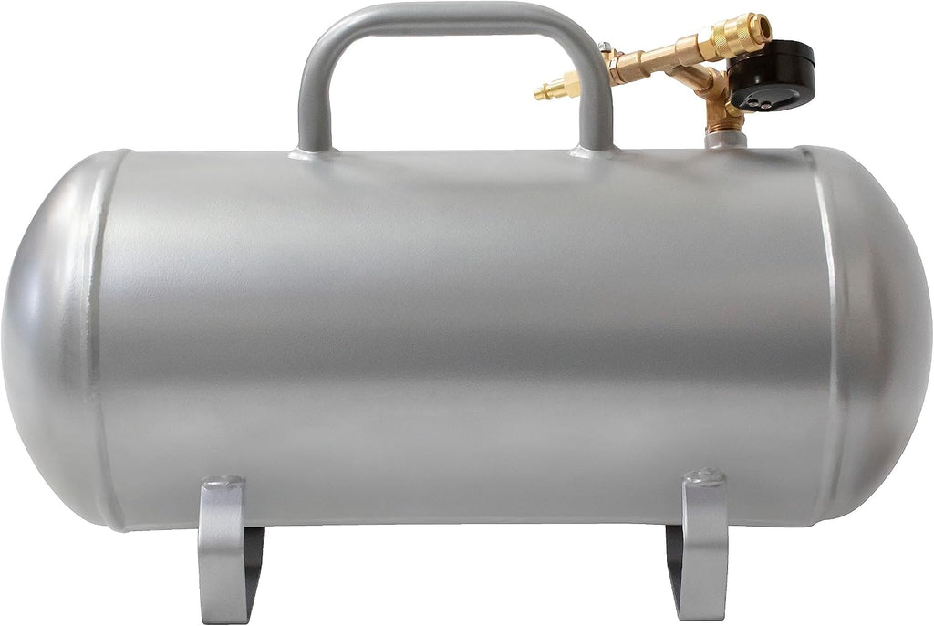 California Air Tools CAT-AUX05A Lightweight Portable Aluminum Air Tank, 5 Gallon, Silver