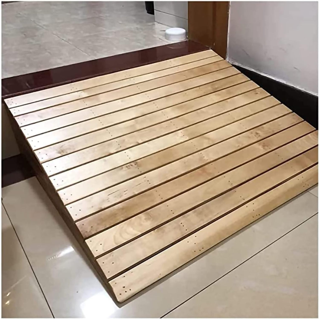 Wooden Portable Doorways Threshold Ramps, for Transition Doorways,Driveways,Steps,Garages, 2' 3' 4' 5' 6' Rise, Load 300Kg/660Lbs (33.8X30X13Cm)