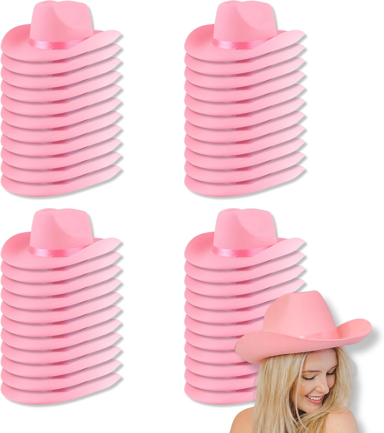 Cowboy Hats | Cowgirl Cosplay Novelty Bulk Costumes | Bridal Shower Engagement Girls Trip Bridesmaid Gift Goodie Bag Favor