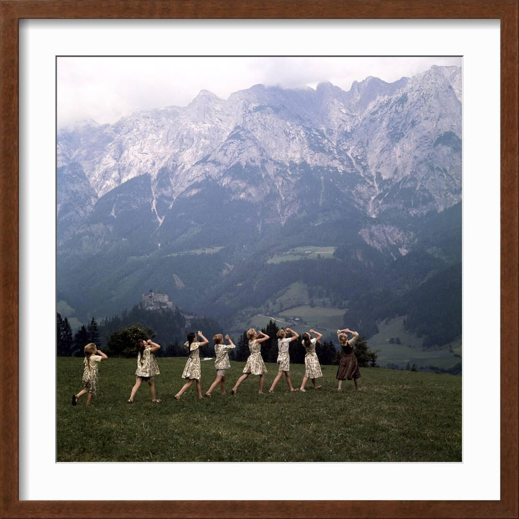 ART.COM Wall Premium Photographic Print The Sound of Music, 1965 on Brown Frame, 21' x 21'