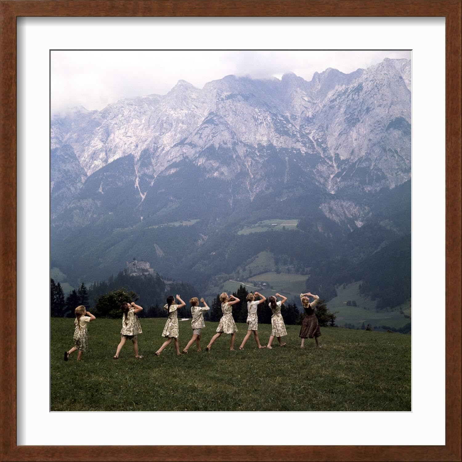 ART.COM Wall Premium Photographic Print The Sound of Music, 1965 on Brown Frame, 21' x 21'