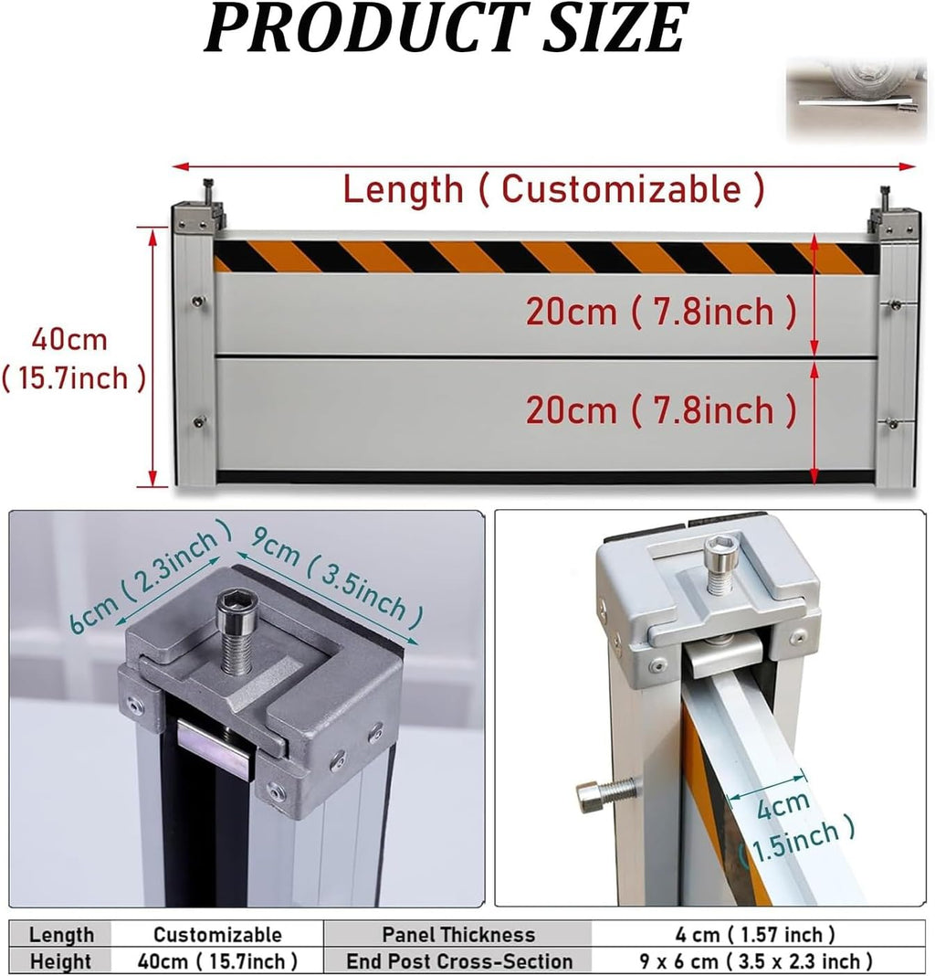 Exterior Mounted Door Flood Threshold Kit 40cm High, Aluminum Flood Barrier, Suitable For Front Door/warehouse/garage/basement, Removable Temporary Waterproofing System ( Color : L-205cm80.6in/6.7ft ,